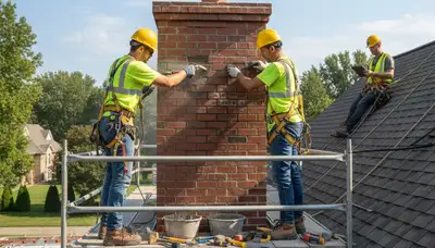 Dallas, TX chimney repair by FX Remodeling & Exteriors for cracked masonry and mortar damage