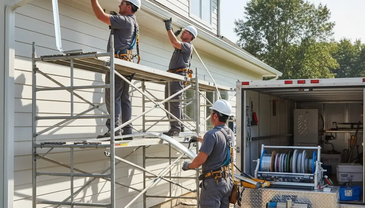 Dallas, TX seamless gutter installation for home protection by FX Remodeling & Exteriors